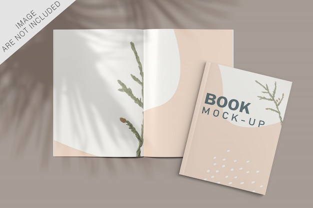 Download A4 book mockup top angle | Premium PSD File