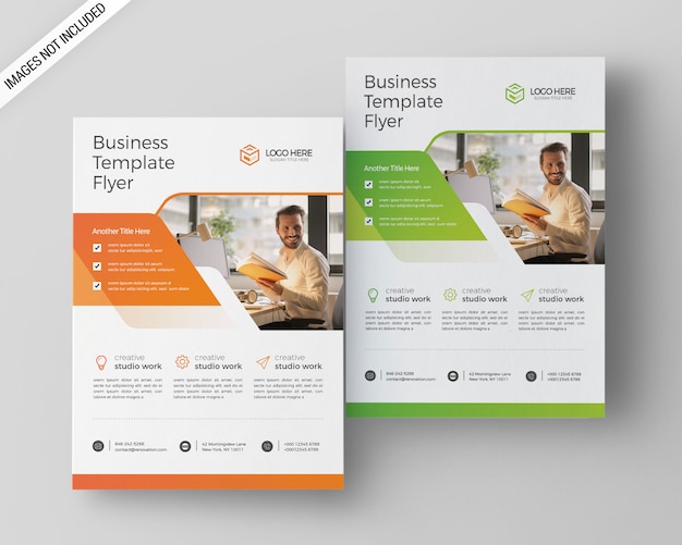 A4 business flyer template Premium Psd
