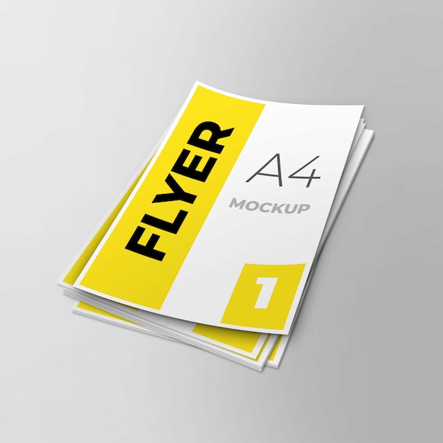 Download A4 flyer mockup | Premium PSD File PSD Mockup Templates