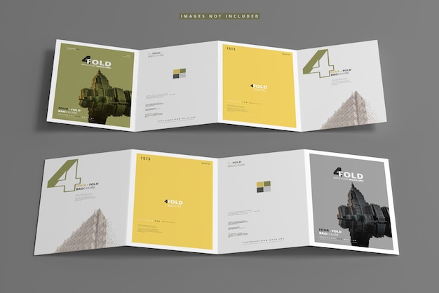 Download A4 four fold brochure mockup | Premium PSD File