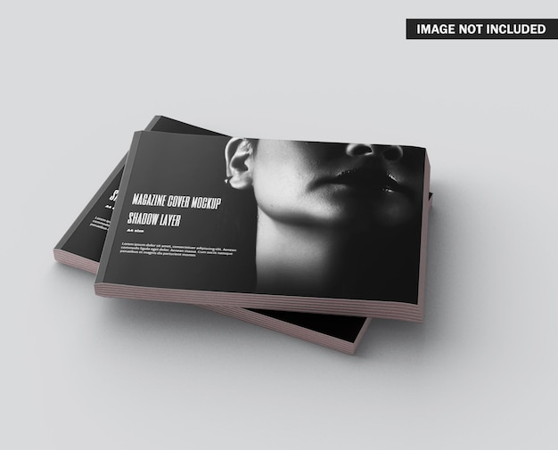 Download Premium PSD | A4 landscape perfect binding brochure mockup