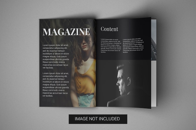 Download Premium PSD | A4 magazine mockup top view
