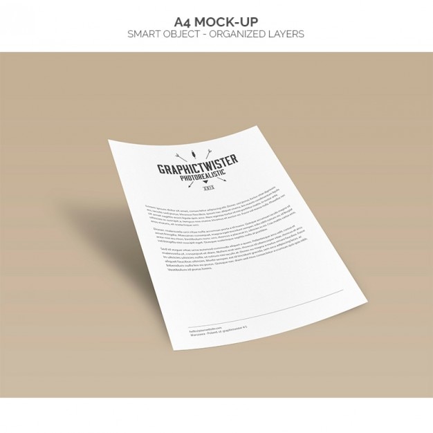 Free Psd A4 Mock Up