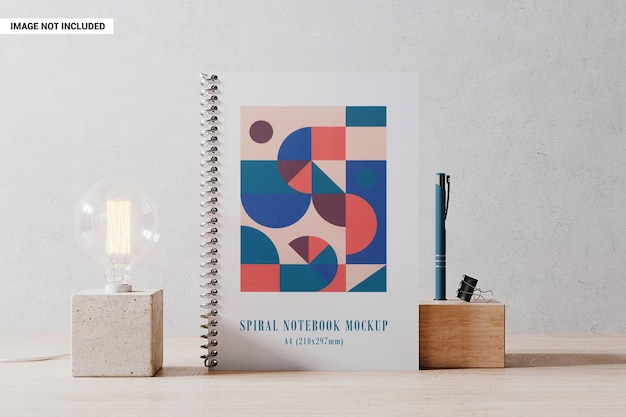 Download Premium Psd A4 Spiral Binding Notebook Mockup