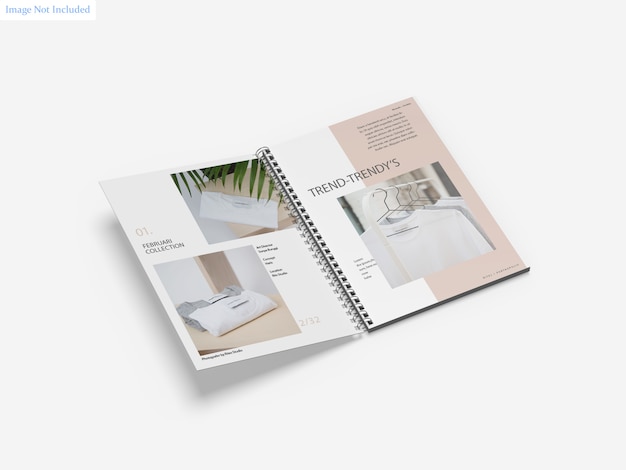 Premium Psd A4 Spiral Notebook Mockup