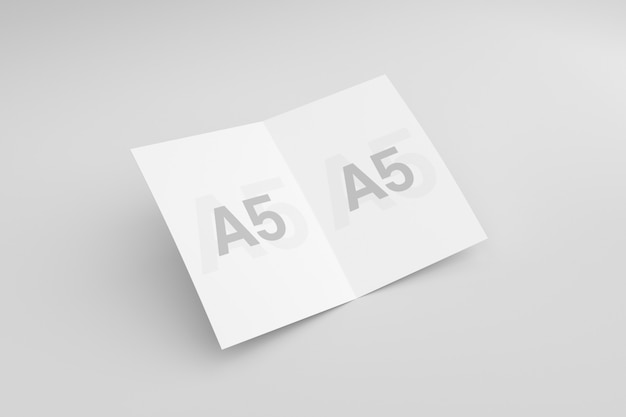 Download A5 / a5 bifold brochure mockup | Premium PSD File