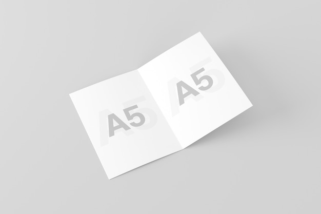 Download Premium PSD | A5 / a5 bifold brochure mockup