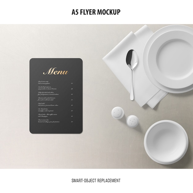 A5 flyer mockup | Free PSD File