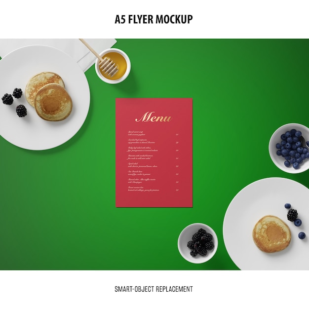 Download Free PSD | A5 flyer mockup