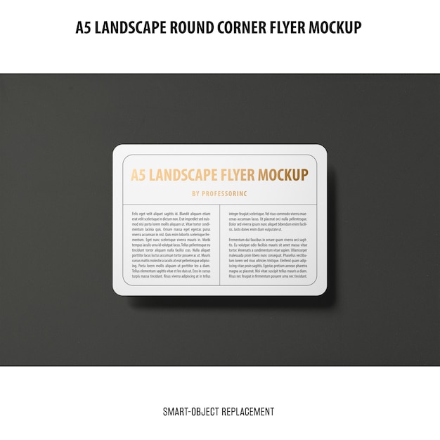 Download A5 landscape flyer mockup | Free PSD File