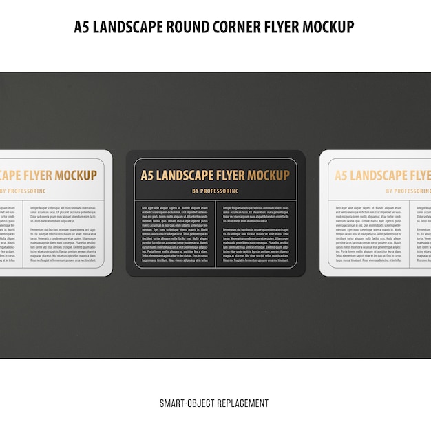 Download A5 landscape flyer mockup | Free PSD File