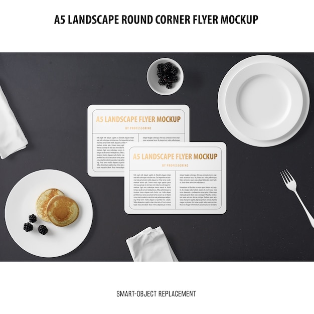 Download A5 landscape flyer mockup | Free PSD File