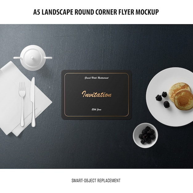 Download A5 landscape flyer mockup | Free PSD File