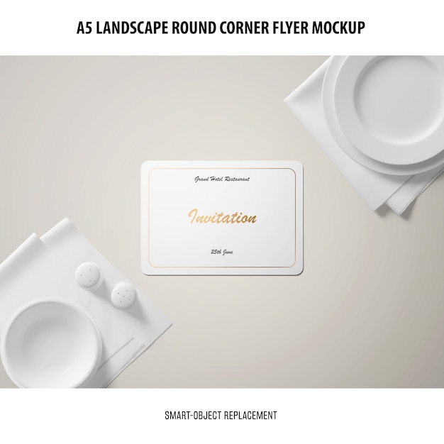 Download A5 landscape flyer mockup | Free PSD File