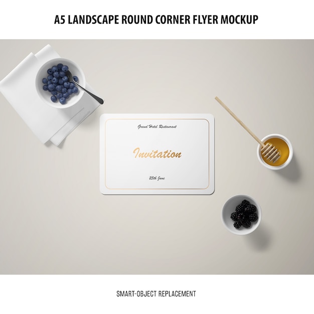 Download A5 landscape flyer mockup | Free PSD File