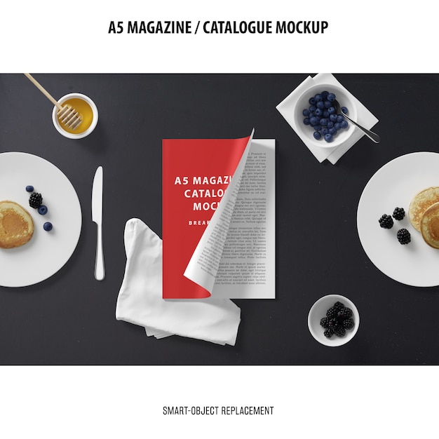 Download A5 magazine catalogue mockup | Free PSD File