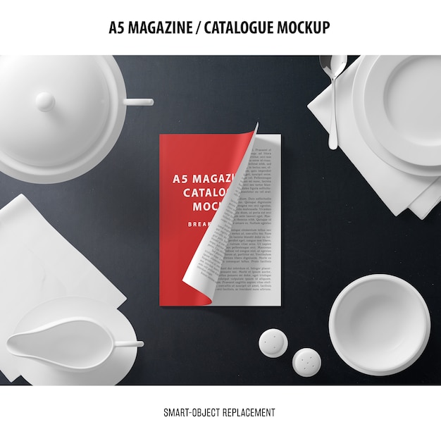 Download A5 magazine catalogue mockup | Free PSD File