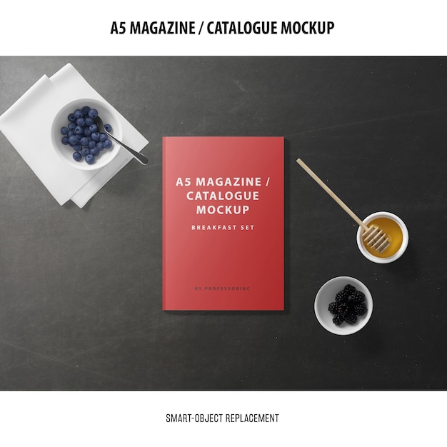 Download A5 magazine catalogue mockup | Free PSD File