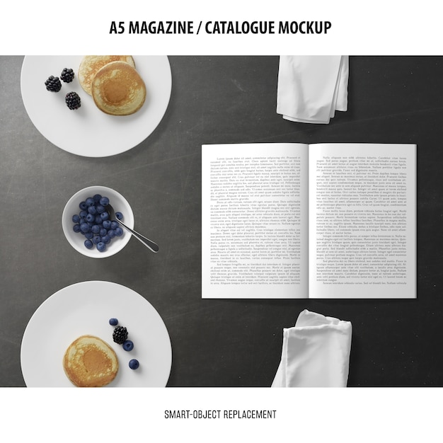 Download A5 magazine catalogue mockup | Free PSD File