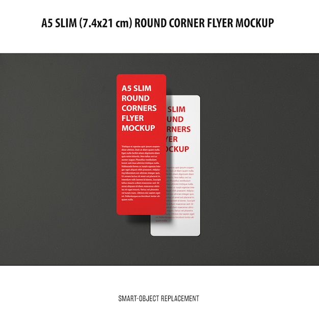 Download Free PSD | A5 slim flyer mockup