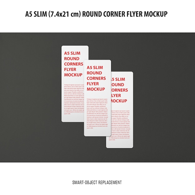 Download Free PSD | A5 slim flyer mockup