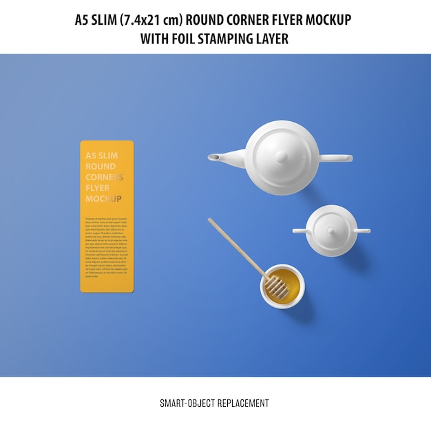 Download Free PSD | A5 slim flyer mockup