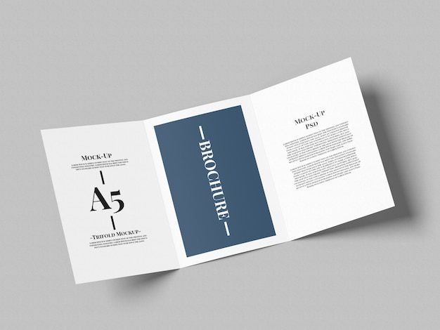 A5 trifold brochure mockup | Premium PSD File