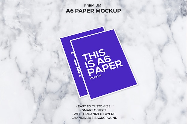 Download A6 paper mockup | Premium PSD File