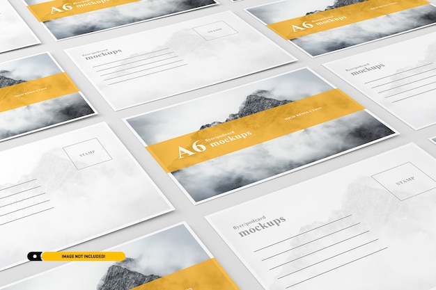 Download A6 postcard / flyer mockup PSD file | Premium Download