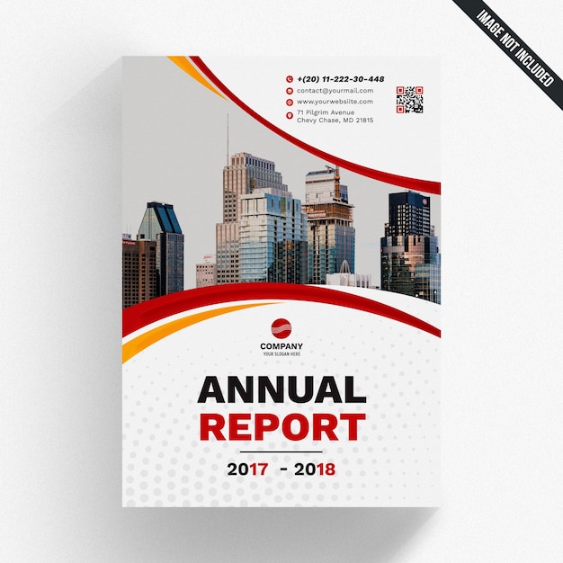 Premium PSD | Abstract annual report mockup