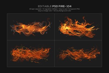 Premium PSD | Abstract fire effect design in 3d rendering