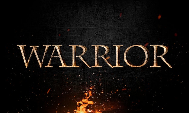 Download Free Abstract Warrior Lettering With Grunge Metal Effect In Fire Use our free logo maker to create a logo and build your brand. Put your logo on business cards, promotional products, or your website for brand visibility.
