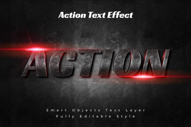 download action text effect photoshop