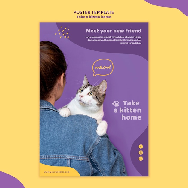 free-psd-adopt-a-kitten-template-poster