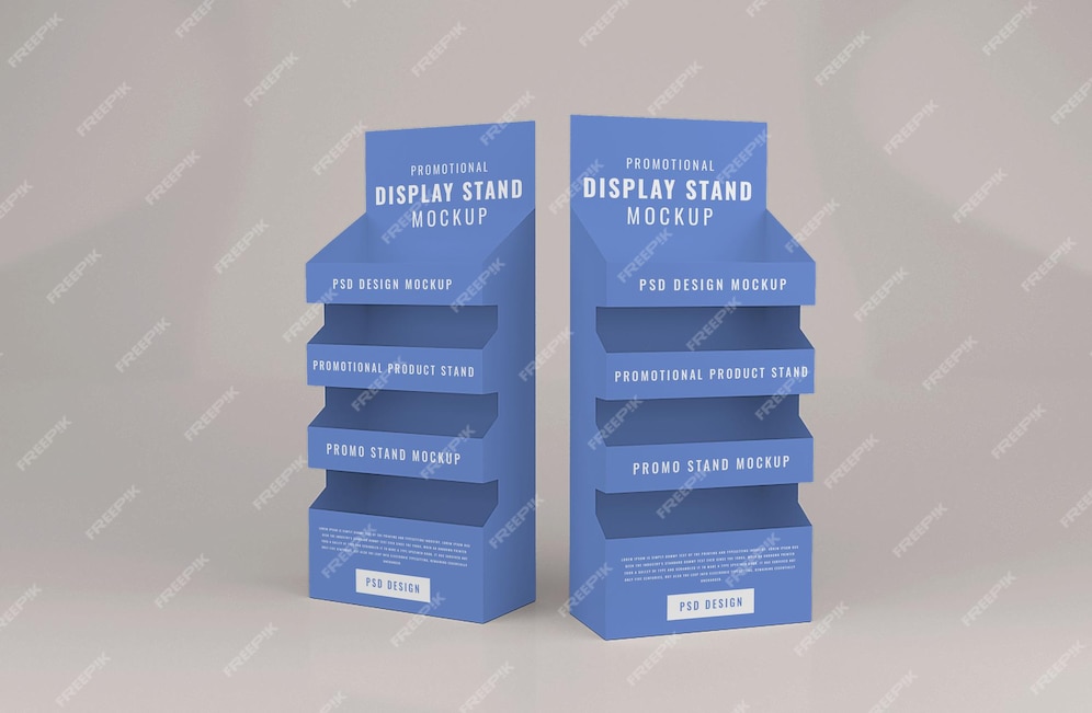 Premium PSD | Advertising display stand mockup template