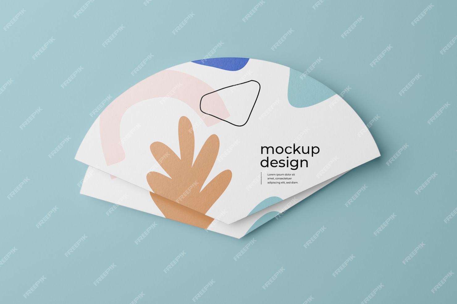 Free PSD | Advertising hand fans mockup