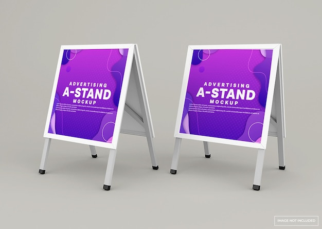 Premium PSD | Advertising stand banner mockup design