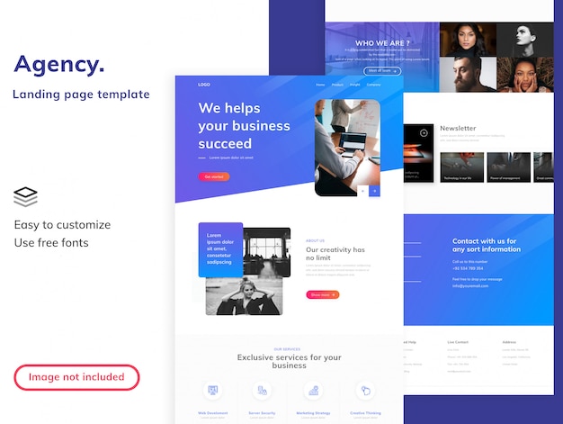 Premium PSD | Agency Landing Page Template