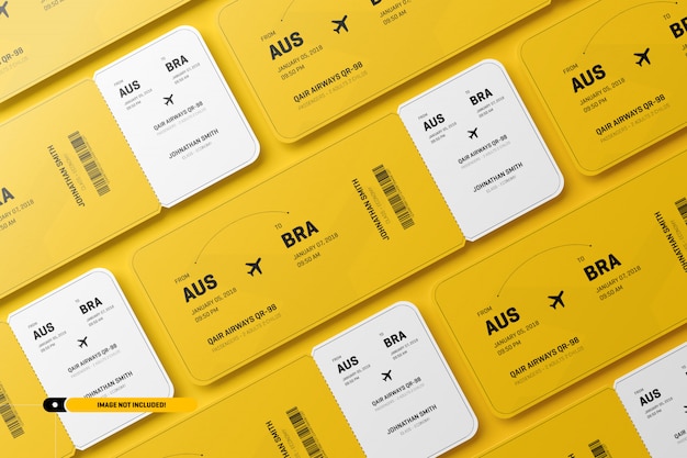 Download Airplane tickets mockup PSD file | Premium Download