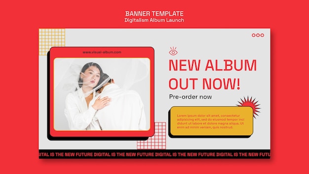 Free PSD | Album launch banner template