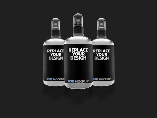 Download Premium PSD | Alcohol spray corona virus mockup 3d ...