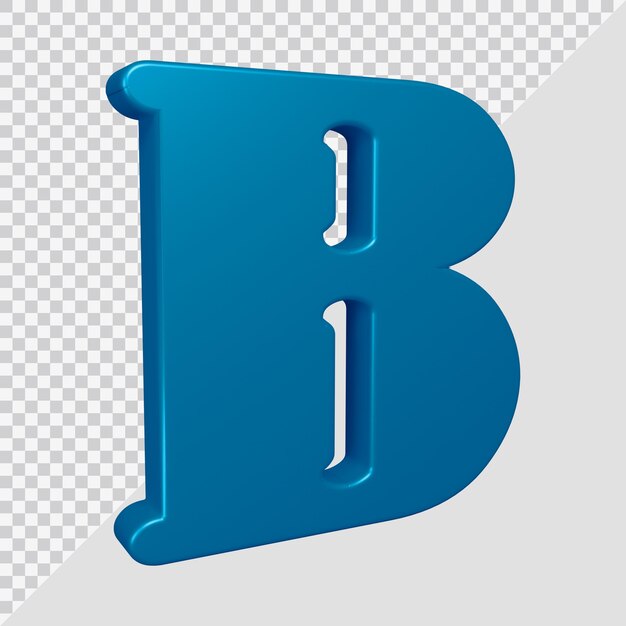 Premium PSD | Alphabet Letter B 3d Render