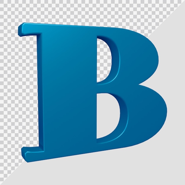 Premium PSD | Alphabet letter b 3d render