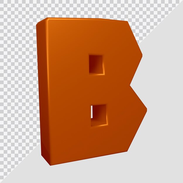 Premium PSD | Alphabet Letter B 3d Render