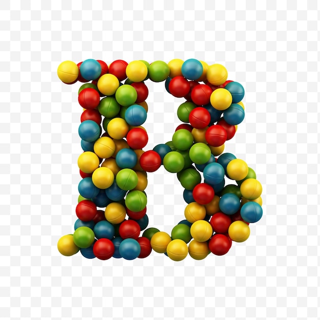 Premium PSD | Alphabet Letter B Made Of Colorful Balls With Isolated ...