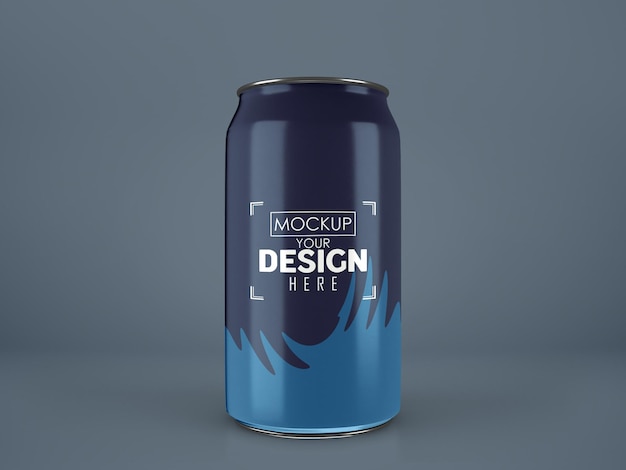 Download Free Psd Aluminum Metal Can Package Mockup For Branding And Identity