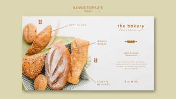 Free PSD | Always fresh bread banner template