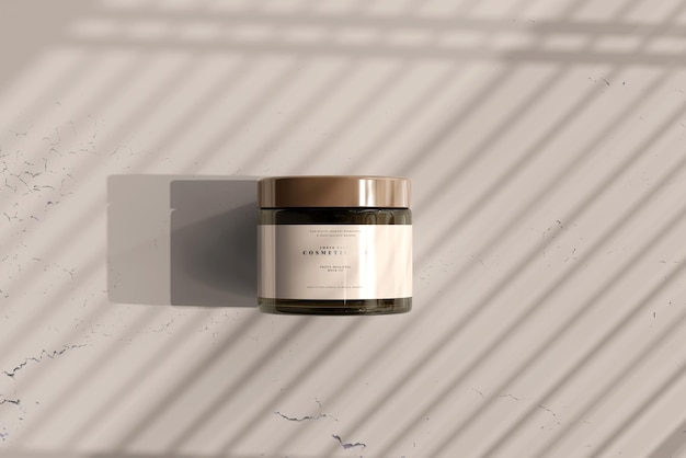 Download Free Psd Amber Glass Cosmetic Jar Mockup