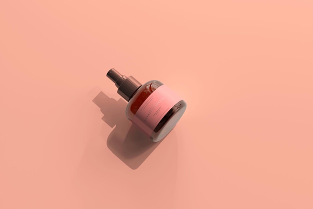 Download Free Psd Amber Glass Cosmetic Spray Bottle Mockup