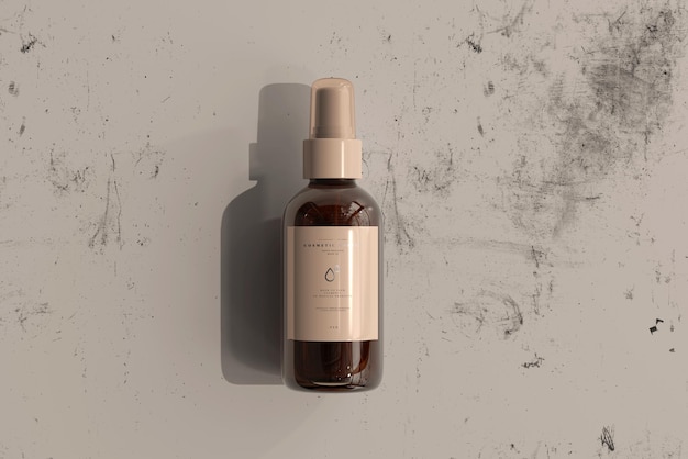 Download Free Psd Amber Glass Cosmetic Spray Bottle Mockup